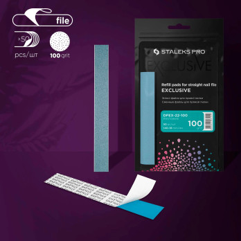 Limas Desechables Para Lima De Uñas Recta EXCLUSIVE 22 (50 Piezas)